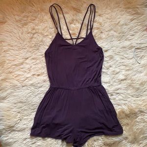 American Eagle Strappy Romper with Pockets